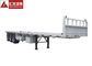 White Color Cargo Container Trailer , Flatbed Sea Container Trailer 3 Axle Steady